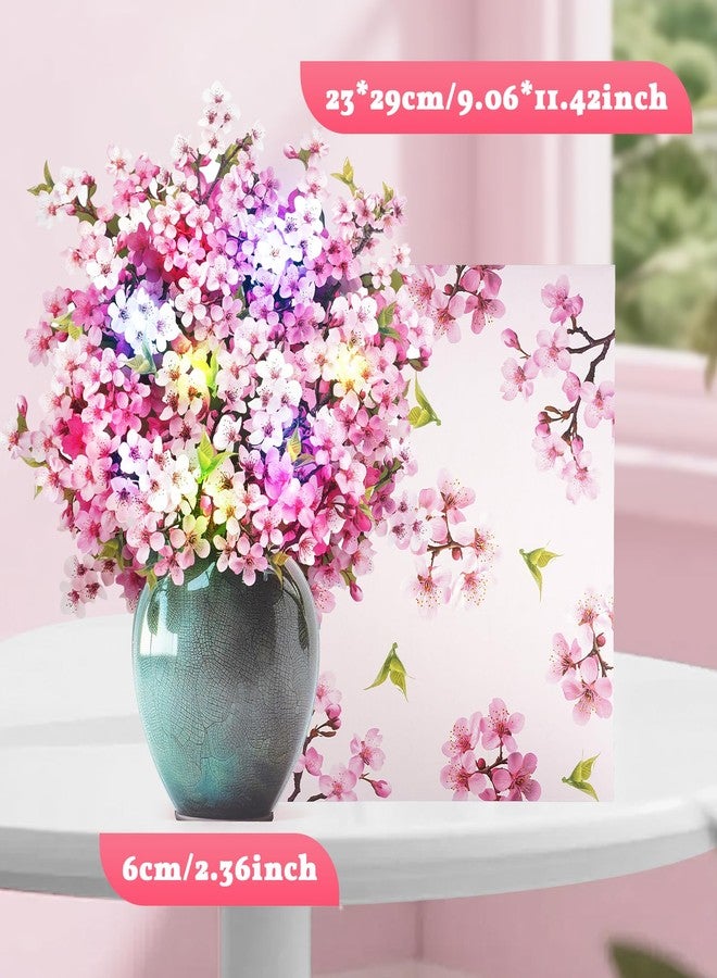 APOTODITO Cherry Blossom Card with Lights and Music, Sakura Gift Card for Women Mom Wife - Image 5