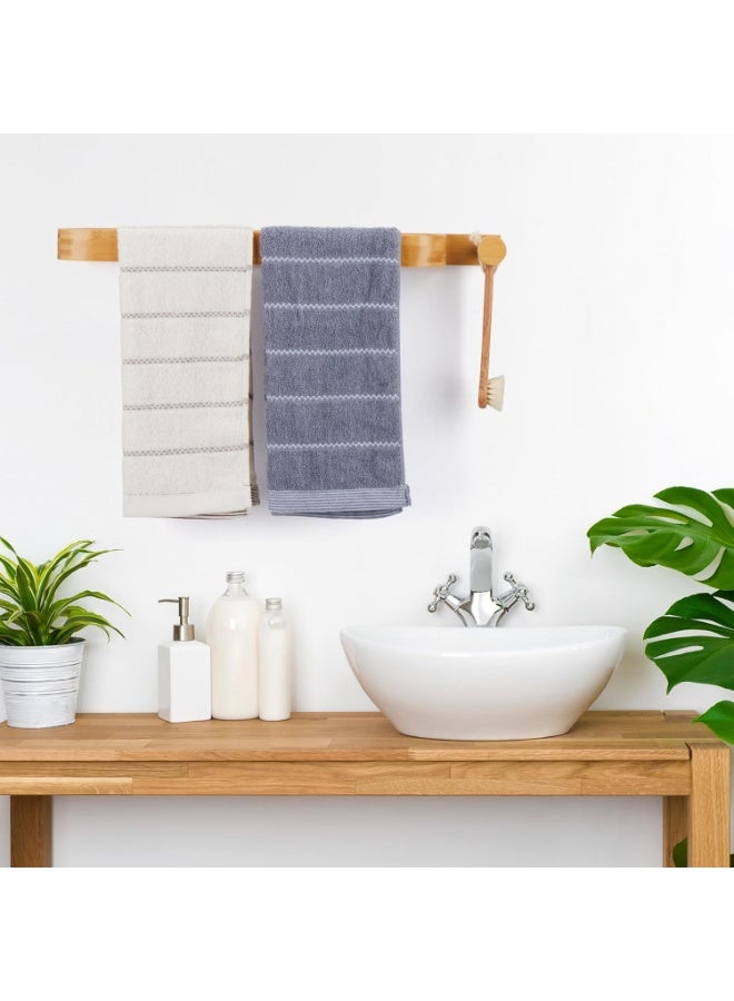 40cm long towel rack, non-slip bamboo towel rail, self-adhesive towel rack, guest towel holder, bathroom/kitchen towel ring, bathroom towel holder, kitchen towel holder, door towel holder - Image 5
