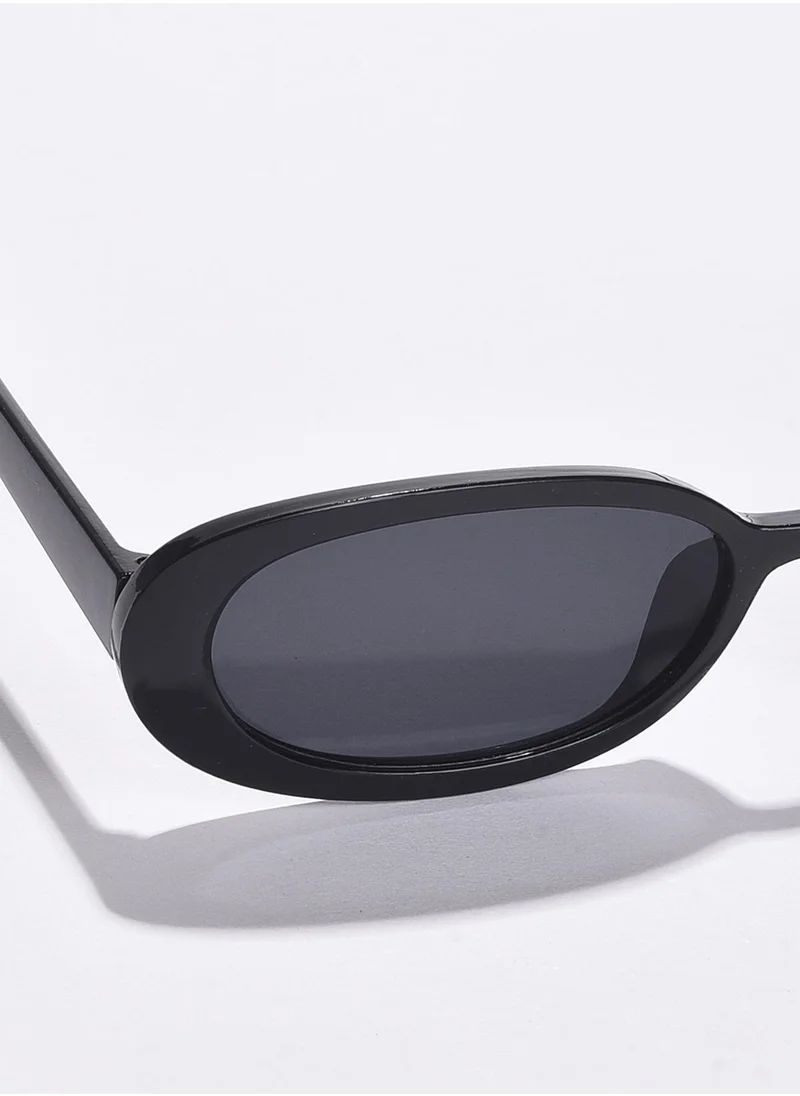 Haute Sauce Black Lens Black Oval Sunglasses