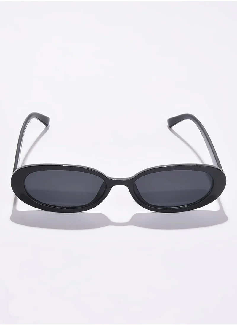Haute Sauce Black Lens Black Oval Sunglasses