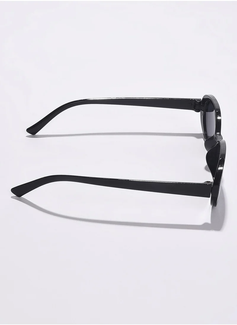 Haute Sauce Black Lens Black Oval Sunglasses