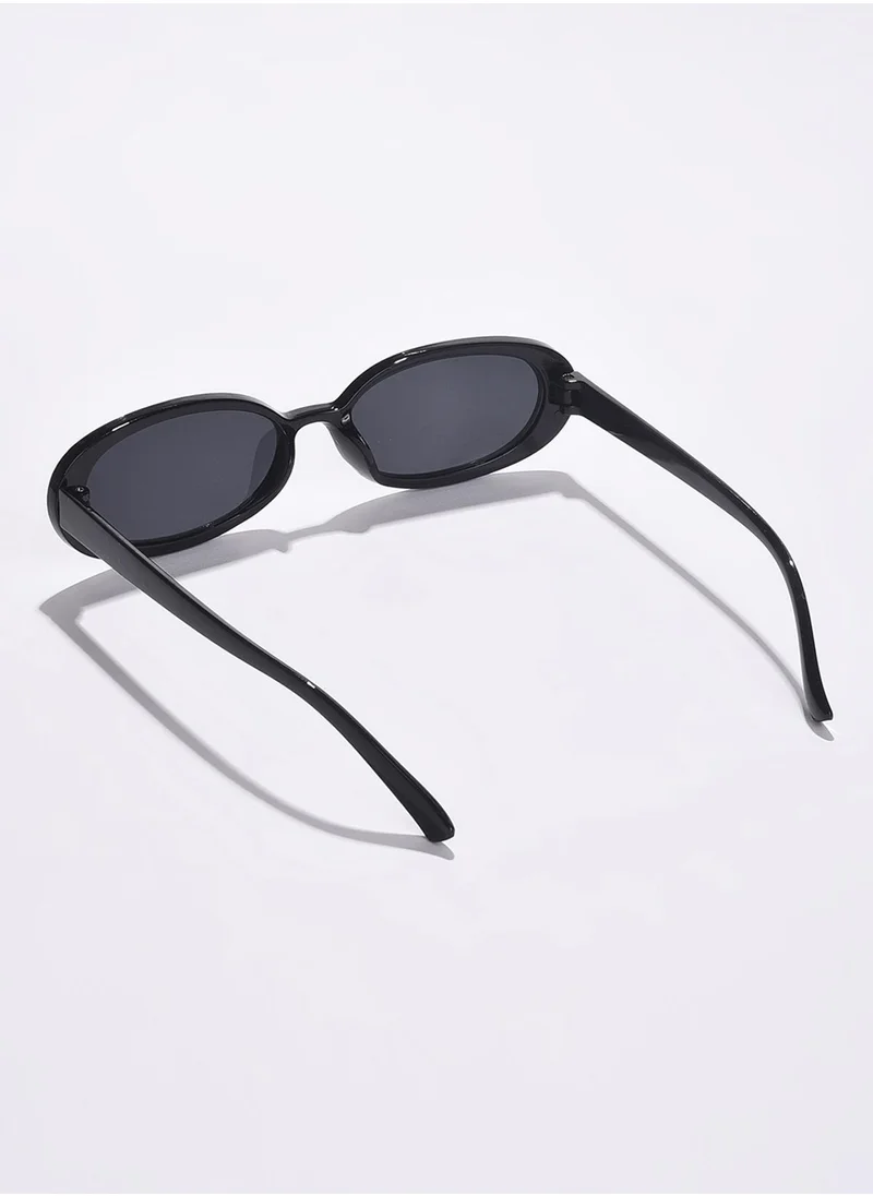 Haute Sauce Black Lens Black Oval Sunglasses