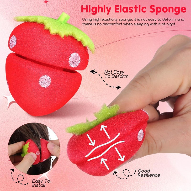 All season compatible build Ipetboom 18pcs Strawberry Soft Sponge Rollers for Sleeping Overnight Curls Curling Set Suitable for Travel and Daily Hair Styling Wide use compliant quality Easy handling optimized design Globally popular elegant design Diverse operating method fit Local & cross border ship compatible All preference matching build Temp resistant User tested optimized build Gulf user preference oriented build Shop & home all-space compatible Condition adaptive build Multi usage Reliable daily use design Different assemble options Global flexible sizing options Upgraded general grade quality Upgraded general material Storage burden minimized build Single & bulk use compatible Classic trendy design picks Fast intercity distribution Easy store & transit build Global production standard crafted All user affordable trusted quality - Image 3