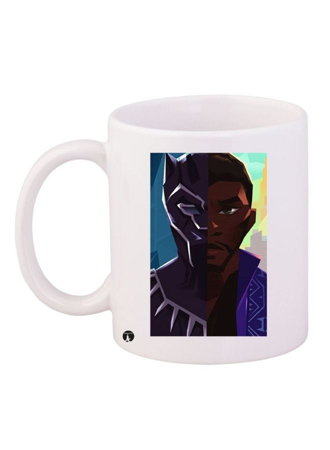 Anime Printed Coffee Mug White/Black/Blue 11ounce