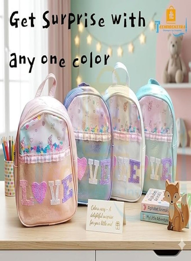 SHREE TECHNESH Toddler School Bag for 1-4 Years | Cute Mini Backpack with Glossy Gradient Design | Lightweight Toddler Bag for Boys & Girls | Picnic & Travel Bag for Kids | Adjustable Straps | Surprise Color - Image 4