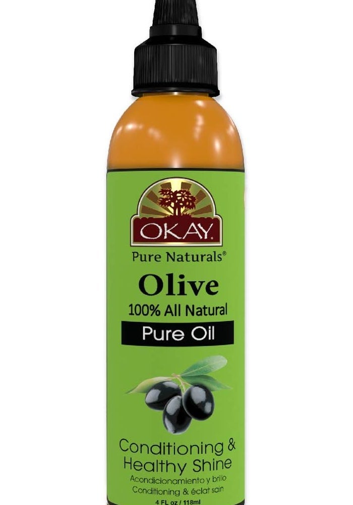 OKAY 100% Pure Olive Oil - Nourishing Oil for All Hair Textures & Skin Types - 4 Oz - Image 1