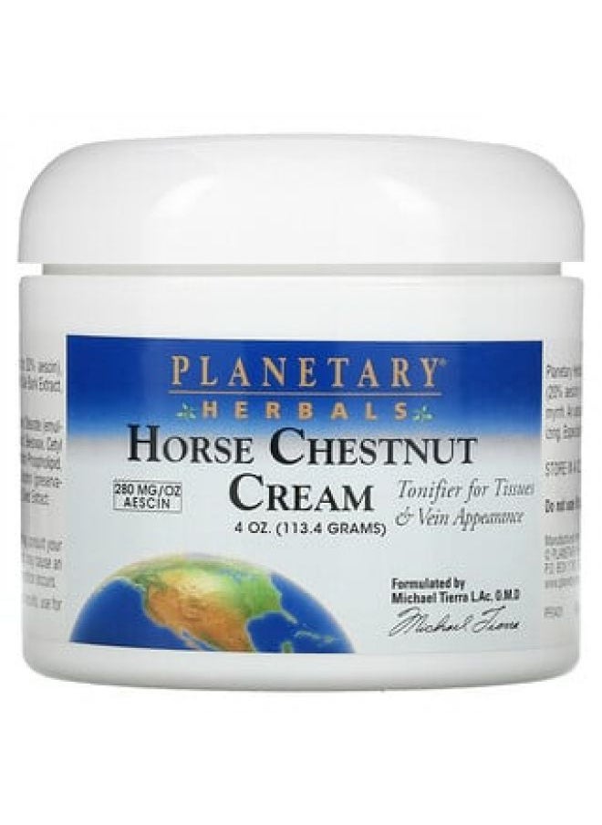 PLANETARY HERBALS - Planetary Herbals Horse Chestnut Cream 4 oz 113.4 g - Image 1
