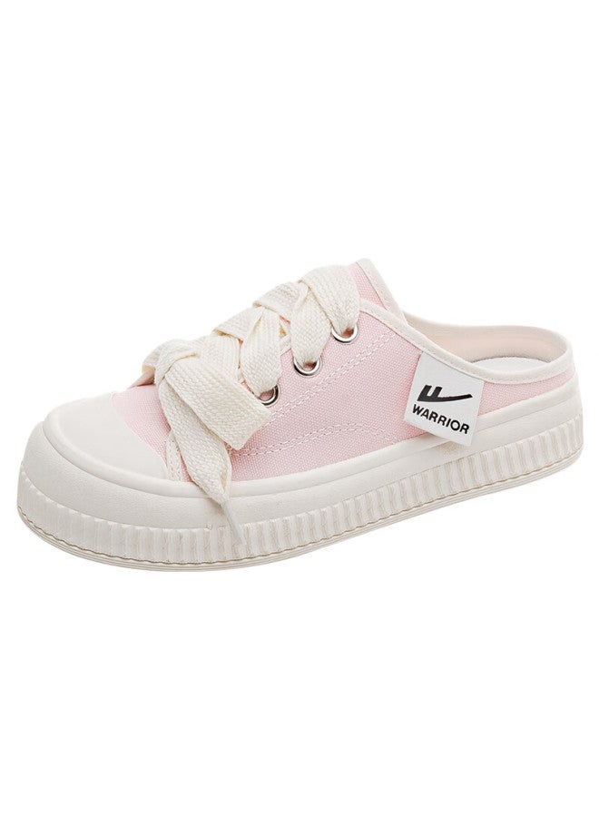 Pull Back Huili Women's Sneakers, Slip-on Casual Shoes, Versatile Closed-toe Mule Shoes For Women - 852 Pink 35 - Image 2