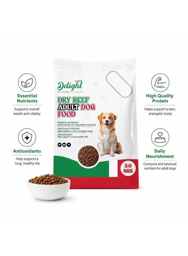 Delight Dry Beef Adult Dog Food - Image 3