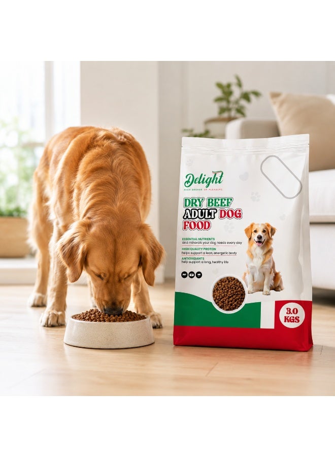 Delight Dry Beef Adult Dog Food - Image 5