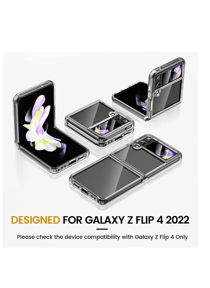 Raxoom for Samsung Galaxy Z Flip 4 Case, Galaxy Z Flip 4 Clear Case [Anti-Yellow] Slim Thin Premium TPU Crystal Shockproof Protective Cover Case for Samsung Galaxy Z Flip 4 5G 2022 - Full Clear - Image 2