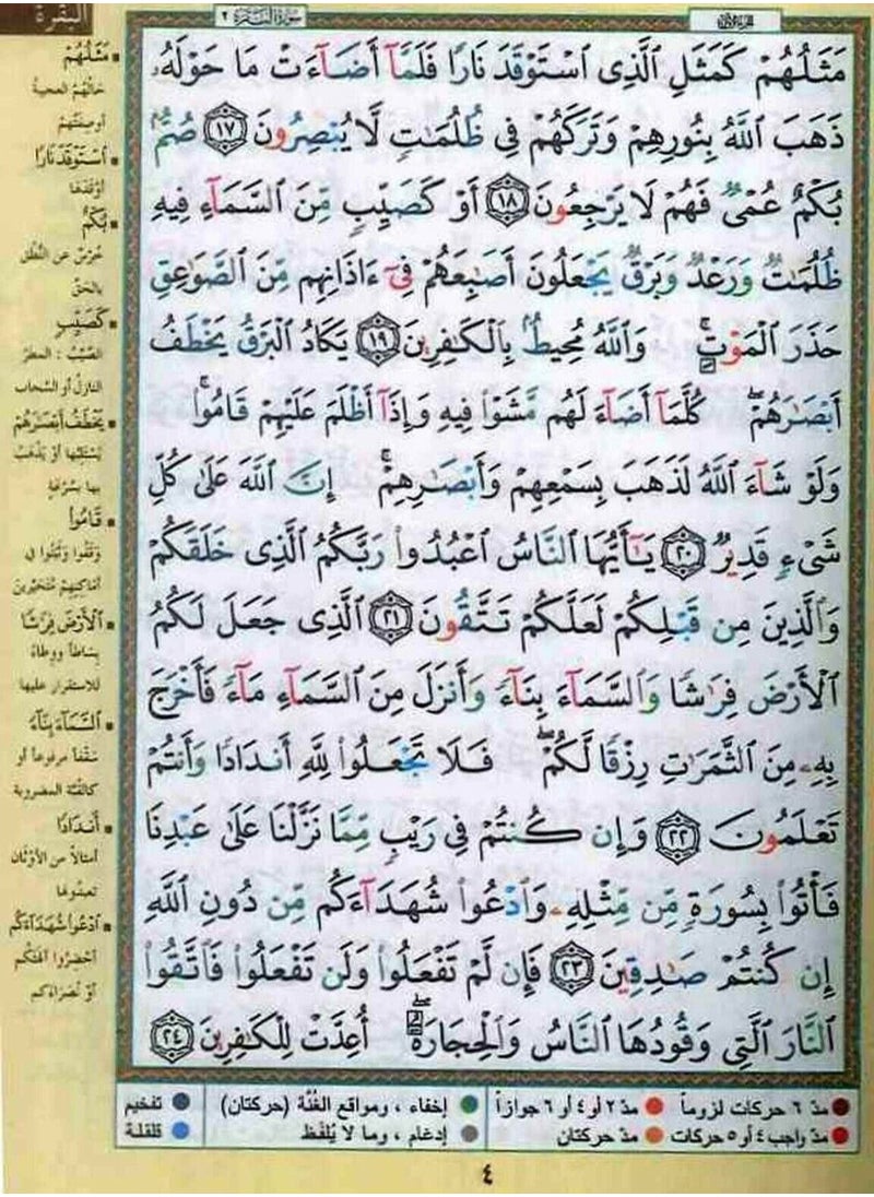 REBENUO - Tajweed Quran in Arabic with a flexible cover, with an index of words, meanings, and topics, size 17/24 - Image 1