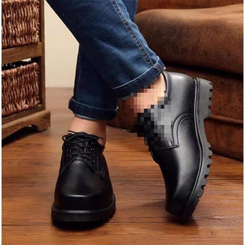 Steel-Toed Outdoor Work Safety Shoes 4Inch Men'S Business Casual Anti-Smash Large-Toe Standard Leather Shoes - Image 4