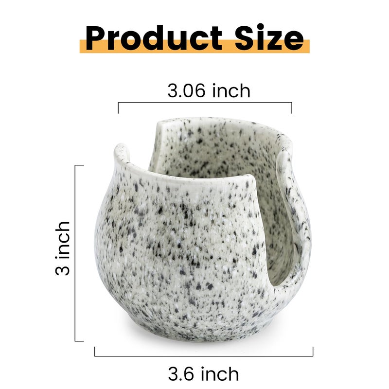 Zoeeker Sponge Holder for Kitchen Sink, Ceramic Dish Sponge Dish Rack Scrubby Caddy Kitchen Organizer Cute Sink Caddy Organizer, Farmhouse Decor, Speckled Glaze - Image 5