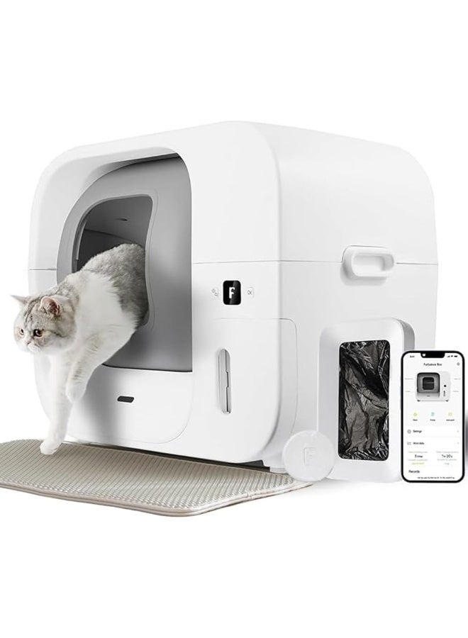 Neostyle FURBULOUS Self Cleaning and Packing Litter Box, Automatic Cat Litter Box with Self-Pack and Refill System, APP Control, Includes Trash Bags, Extra Large Space  - Image 1