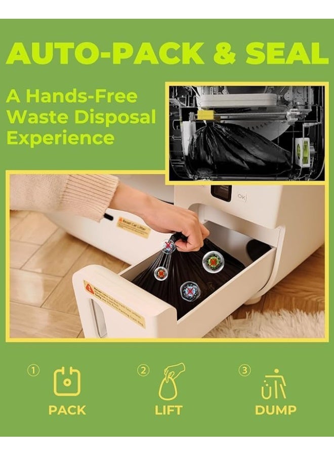 Neostyle FURBULOUS Self Cleaning and Packing Litter Box, Automatic Cat Litter Box with Self-Pack and Refill System, APP Control, Includes Trash Bags, Extra Large Space  - Image 4