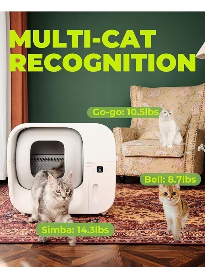 Neostyle FURBULOUS Self Cleaning and Packing Litter Box, Automatic Cat Litter Box with Self-Pack and Refill System, APP Control, Includes Trash Bags, Extra Large Space  - Image 3