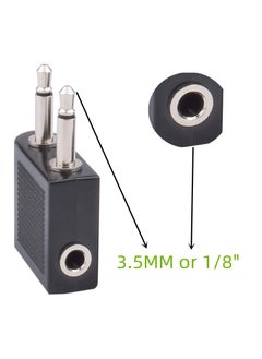 SUNSAR Airplane Headphone Adapter, 6 Pcs Airline Flight Headphone Converter Sliver Plated 3.5mm Male to 3.5mm Female Stereo Aux Jack Headphone Adapter Compatible with More Headphones  - Image 2