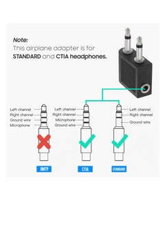 SUNSAR Airplane Headphone Adapter, 6 Pcs Airline Flight Headphone Converter Sliver Plated 3.5mm Male to 3.5mm Female Stereo Aux Jack Headphone Adapter Compatible with More Headphones  - Image 3