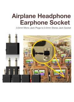 SUNSAR Airplane Headphone Adapter, 6 Pcs Airline Flight Headphone Converter Sliver Plated 3.5mm Male to 3.5mm Female Stereo Aux Jack Headphone Adapter Compatible with More Headphones  - Image 5