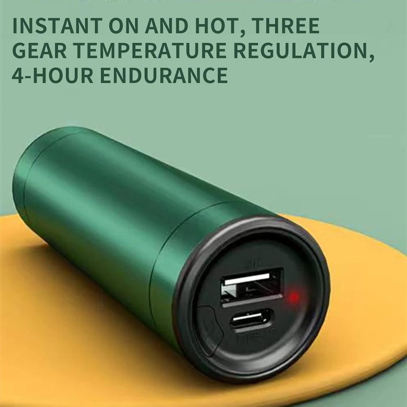 woobles Winter Hand Warmer Rechargeable, 2 in1 Electric Hand Warmer 2000mah Portable USB Pocket Power Bank 3 Heat Levels, Fast Heating in 5s, Slim and Light, USB Powered, Great for Outdoor, Camping, Hiking - Image 2