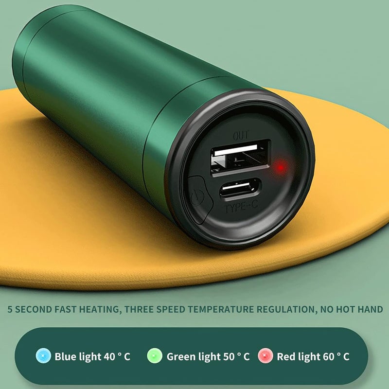 woobles Winter Hand Warmer Rechargeable, 2 in1 Electric Hand Warmer 2000mah Portable USB Pocket Power Bank 3 Heat Levels, Fast Heating in 5s, Slim and Light, USB Powered, Great for Outdoor, Camping, Hiking - Image 3