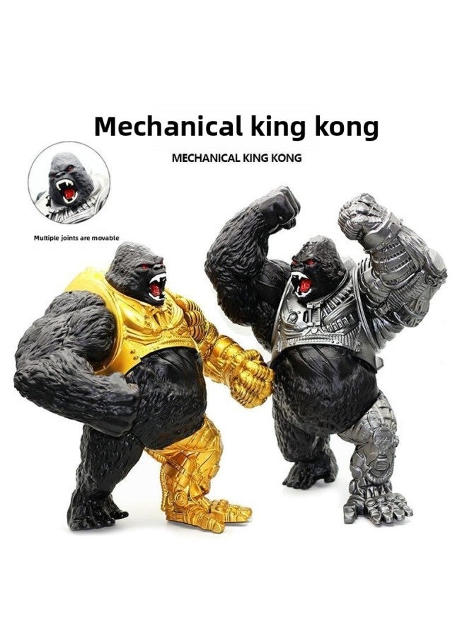 لعبة مجسمة كبيرة من المطاط الناعم King Kong Joint Movable War Monster Orangutan نموذج لعبة زينة يدوية للرجال - اللون: فضي ميكانيكي King Kong (5 مفاصل متحركة) [عاري]] - Image 2