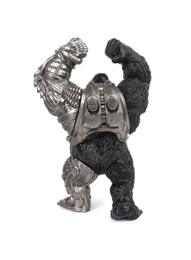لعبة مجسمة كبيرة من المطاط الناعم King Kong Joint Movable War Monster Orangutan نموذج لعبة زينة يدوية للرجال - اللون: فضي ميكانيكي King Kong (5 مفاصل متحركة) [عاري]] - Image 5