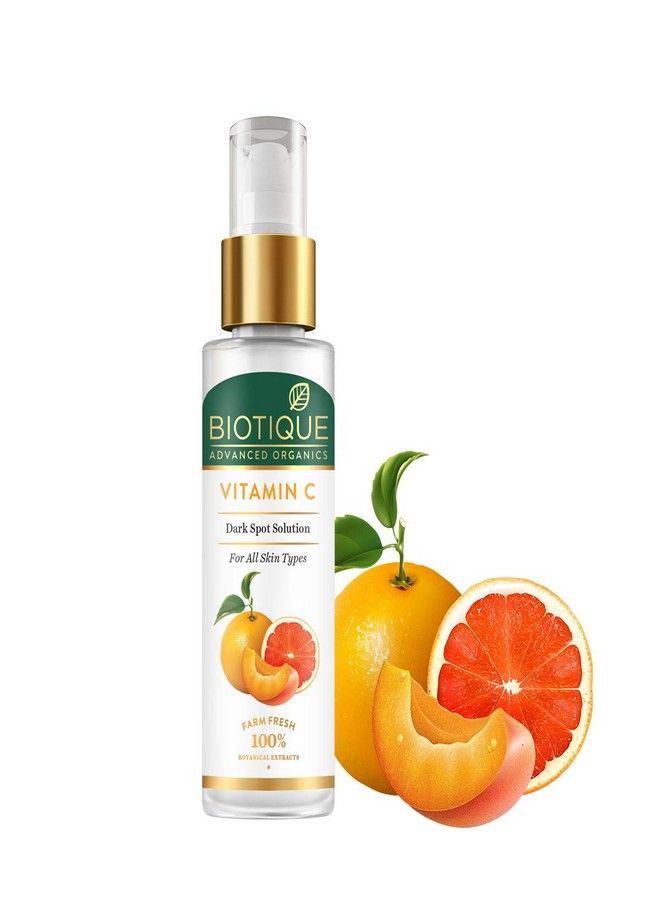 Biotique Biotique Vitamin C Dark Spot Solution Serum 30ml | Brightening, Radiant Skin, Reduce Pigmentation |All Skin Tone | SLS & Paraben Free  - Image 2
