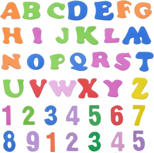 Aylifu Foam Stickers 260 Pieces SelfAdhesive Foam Alphabet Letters and Numbers Sticker for Arts Craft Supplies Assorted Colors - Image 1