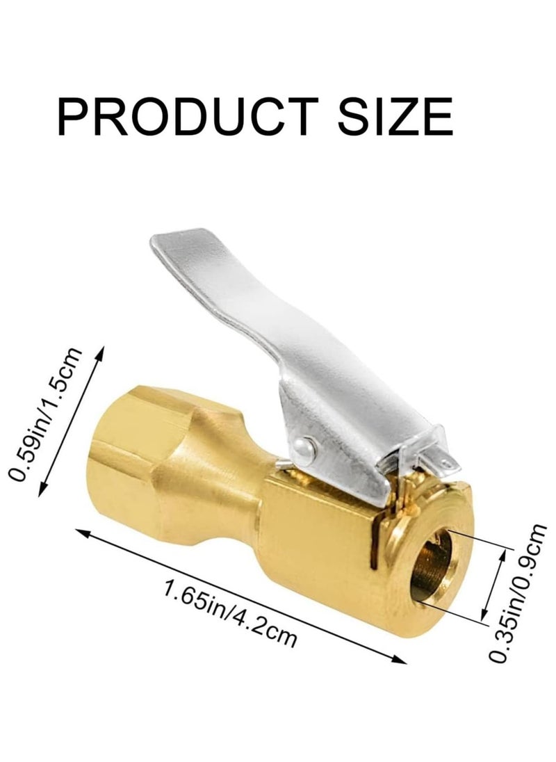 RATSAW Air Chucks Durable 2 Pack Twist-on Tire Chuck, Thickened Heavy Duty Brass Air Nozzle, Closed Flow Tire Chuck,Lock on Tire Inflator Chuck with Clip for Inflator Gauge Compressor Accessories  - Image 5