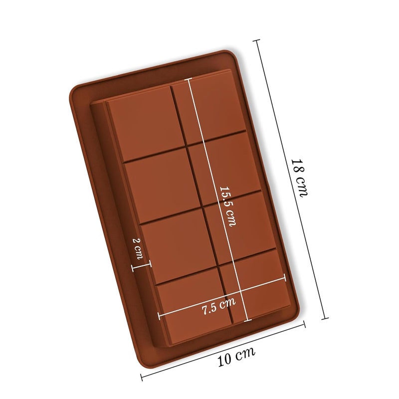 Husaini Mart HUSAINI MART 1 PC Silicone Dubai kunafa Chocolate Bar Molds Large Thick Chocolate Candy Molds 1 Inch Deep Stuffed Chocolate Bar Molds for Filling Homemade Knafeh Pistachio Chocolate Bar Snacks  - Image 2