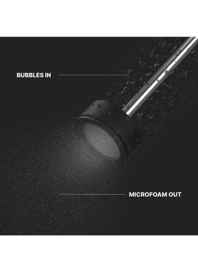 subminimal - NanoFoamer Lithium - Portable Coffee Foam Maker, Multi-Touch 2-Speed Option, 3.7 Volts Li-ion Battery Operated, with 2 nanoscreens Fine and Superfine | for Coffee Lovers & Baristas - Image 1