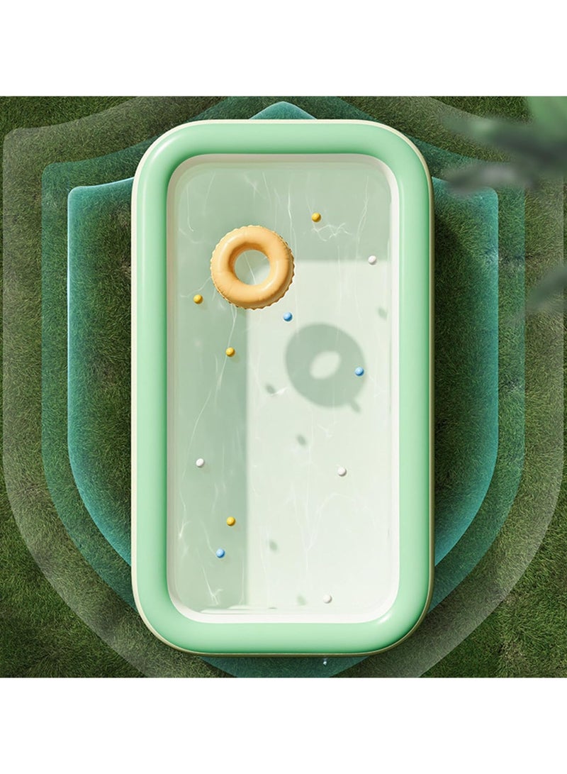 AUTOYSUR Inflatable Swimming Pool 3 Layers Foldable PVC Blowing Swimming Pool for Indoor Yard Family Paddling Pool Kids Inflatable Swimming Pool Outdoor Garden Pool for Family（Swimming pool+Water gun） - Image 4