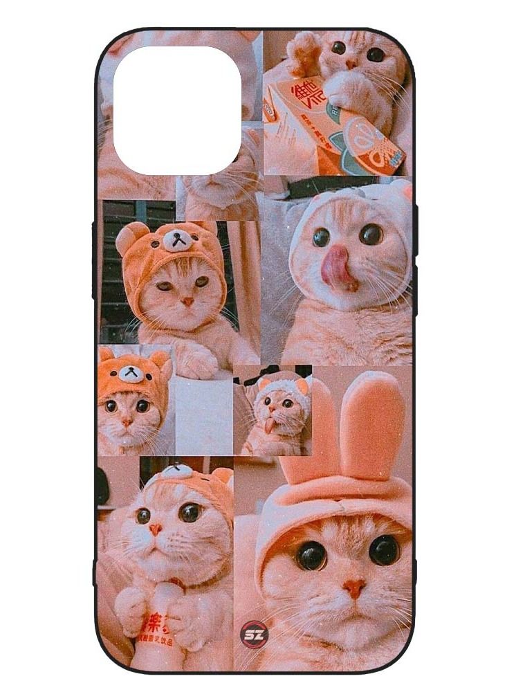 Service Zone Protective Printed Mobile Cover Beautiful Kittens With Bunny Cap For Apple iPhone 12 Pro Max - Image 1