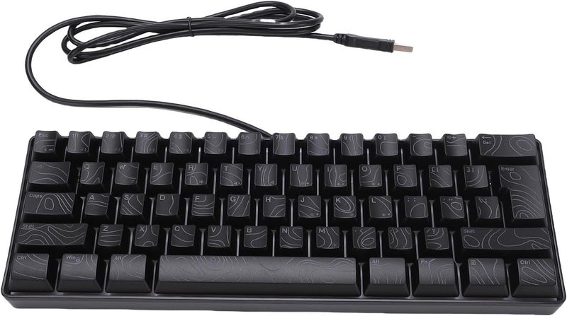 لوحة مفاتيح RGB مضيئة من الخلف، دعم لتكرار الضغط على نفس المفتاح (N Key Rollover)، أغطية مفاتيح مصنوعة من مادة ABS مقاومة للزيت، ميكانيكية متصلة بالكابل USB، مناسبة للاستخدام في الألعاب والمكاتب، سهلة الحمل ومتينة. - Image 1