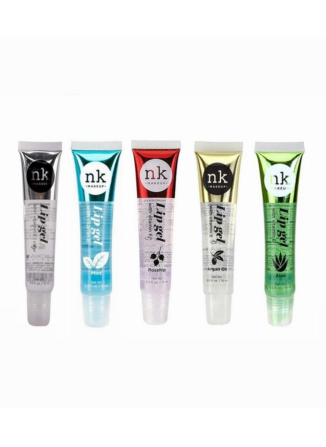 Nicka K New York 5 Flavors Nk Hydrating Lip Gel Rosehip Argan Oil Mint Aloe Clear Moisturizing Clear Gloss  - Image 2