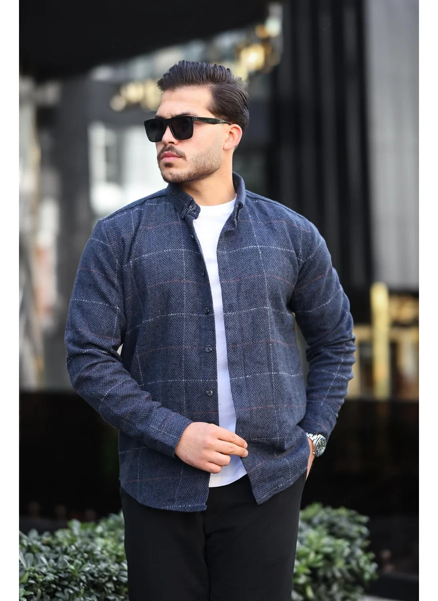 Miron Anthracite Patterned Regular Fit Lumberjack Shirt - 2451