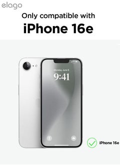Elago Magnetic Hybrid for iPhone 16E Case Cover (2025) Compatible with MagSafe - Clear White  - Image 2