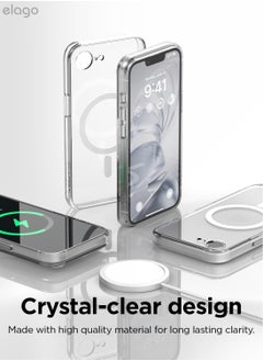 Elago Magnetic Hybrid for iPhone 16E Case Cover (2025) Compatible with MagSafe - Clear White  - Image 4