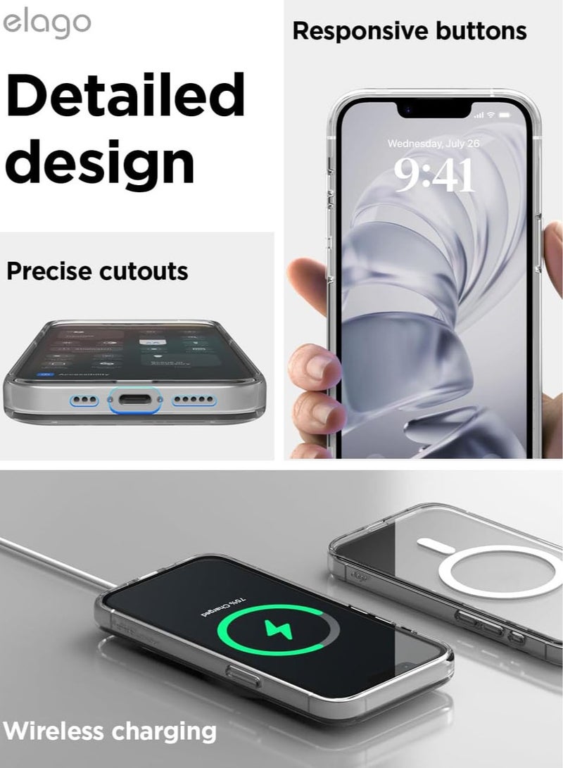 Magnetic Hybrid for iPhone 16E Case Cover (2025) Compatible with MagSafe - Clear White
