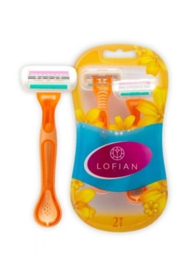 LOFIAN Women's Shaving Razors, 2 Pieces & Aloe Vera Soothing Gel 200 Ml Bundle - Image 2