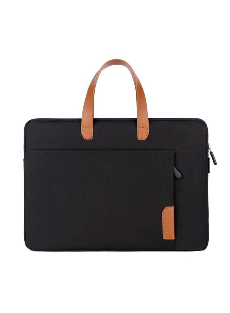 عربست حقيبة كمبيوتر محمول مقاس 15-15.6 بوصة، حماية 360 درجة، مقاومة للماء والتآكل، حقيبة كمبيوتر محمول محمول محمول محمول من قماش أكسفورد مقاوم للماء، مناسبة للعمل والأعمال والاجتماعات (أسود) - Image 1