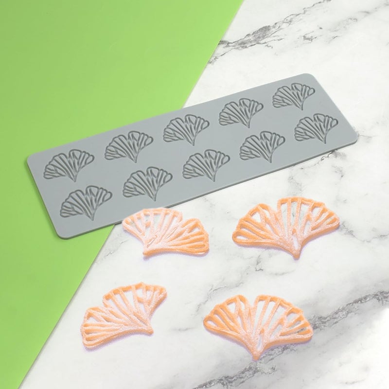 Silicone Mold Hollow Out Sugarcraft Lace Mold Cake Decoration Lace Mat for Fondant Wedding Cake Decorating Baking Molds A_ Leaf 96x32x012 inch