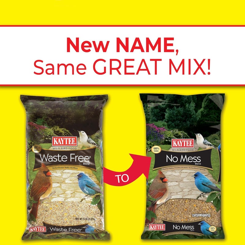 Kaytee Wild Bird No Mess Food Seed Blend For Blue Jays, Woodpeckers, Juncos, Cardinals, Grosbeaks, Sparrows, and Finches, 5 Pound - Image 3