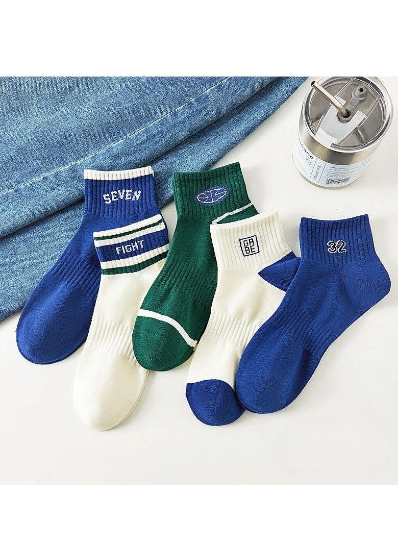 Generic - Men Absorb Sweat and Deodorize Socks 5 Pairs High Quality Socks One Size Fits All - Image 1