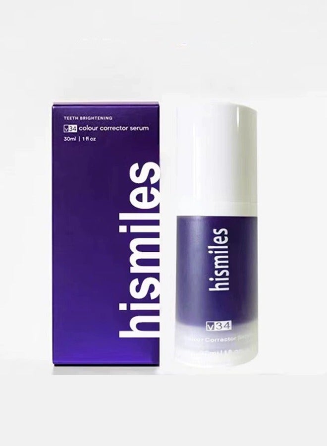 HiSmile Teeth Color Corrector, Purple Teeth Brightening Toothpaste, Remove Stains, Teeth Brightening Purple Toothpaste, Remove Coffee, Stains, Yellow Teeth (30ml） - Image 1