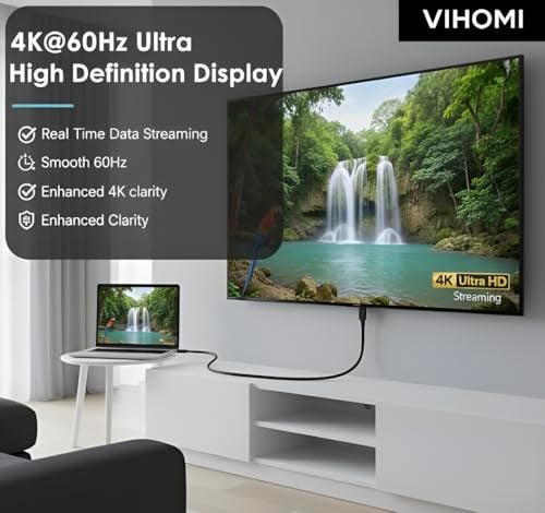 VIHOMI High Speed 3m 4K Ultra HD HDMI Cable Gold Plated – Audio Video Cord for TV, Laptop, Projector, PS5, Set Top Box – UHD Quality for Crystal Clear Picture, Sound & Long Life - Image 2