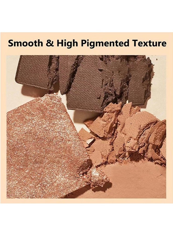 dikalu Eyeshadow Palette 9 Colours Chocolates Contour Palette Brown Eyeshadow Make Up Palettes Long Lasting Shimmer Matte Highly Pigmented Natural Look Travel Size Eye Shadows Palette For Women Girls - Image 5