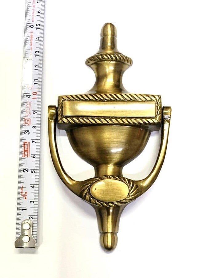 BRASK - Brass Door Knocker (Victorian Design) 6" x 3" | Door Knocker for Main Door, Hotel Door, Main Gates | Heavy Duty Brass Door Knocker with Screws (Antique Brass (Pack of 1)) - Image 4